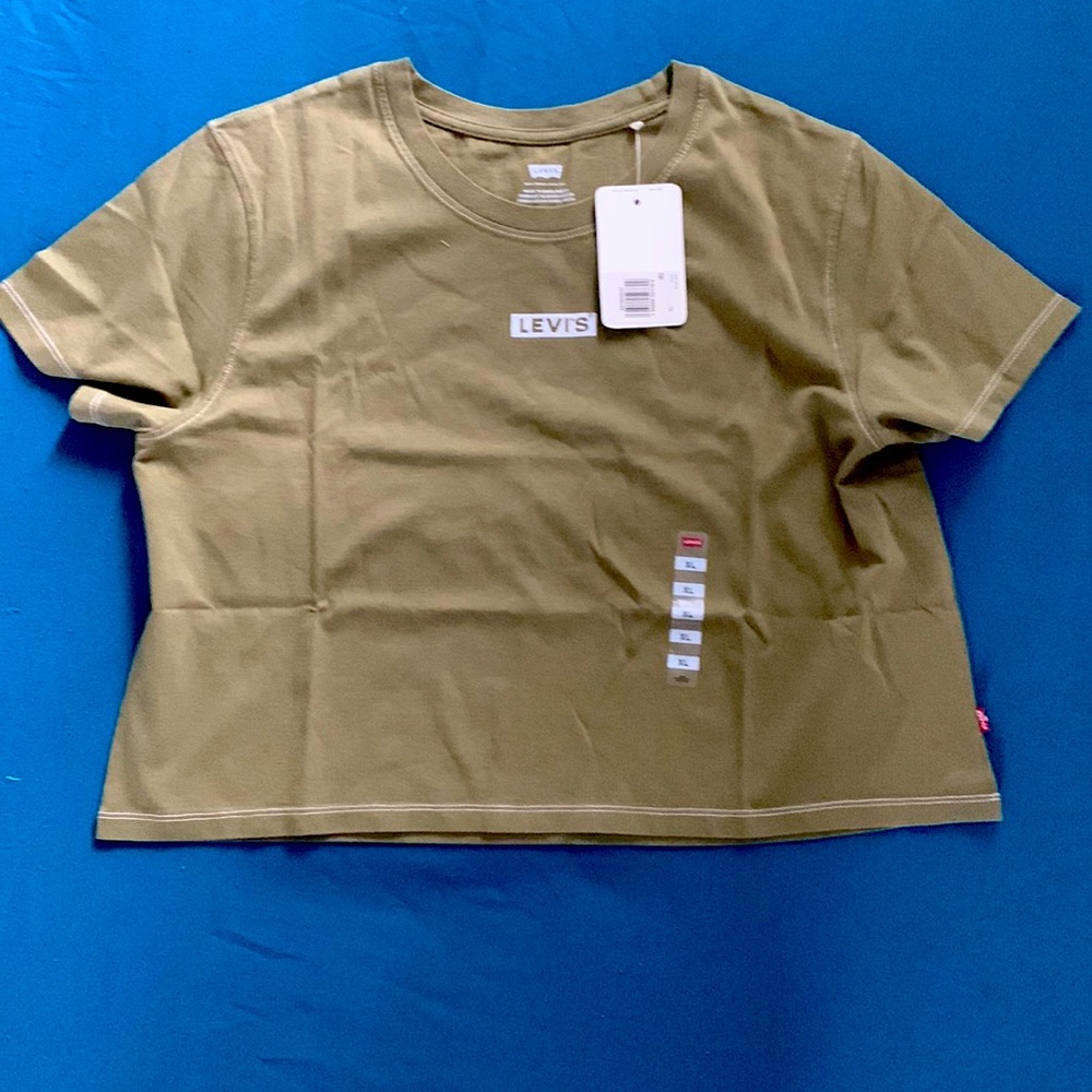 New Women's olive green - Levi's Crop Top - Sizes; xs, s, l, xl -